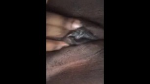 Ebony Girl Playing with Her Wet Pussy