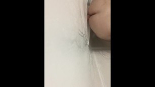 Fat sissy in the shower