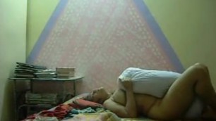 Bangla girl enjoying with pillow hot