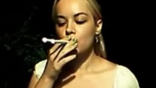 SMOKING FETISH Real Life Blonde encouraged to smoke multiples daily