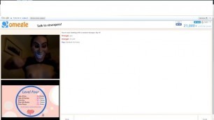Girl with mask in omegle game