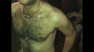 Hairy Stud Strips Naked In Crowd At Show