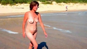 Spy Beach Mature Tribute Granny Saggy Huge Nipples Swimsuit