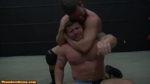 Beast and Joey wrestling