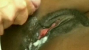 Black Girls filled and covered with sperm from White Cocks