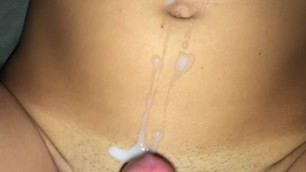 My wife's Unshaved pussy! Cumshot