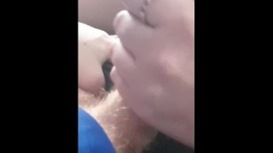 Teen slut sucking cock close up