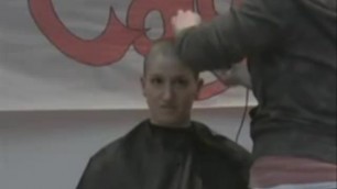 Girl head shave