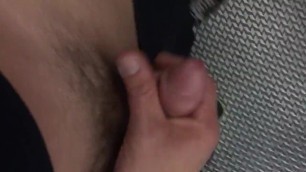 Wank and cum in Public elevator