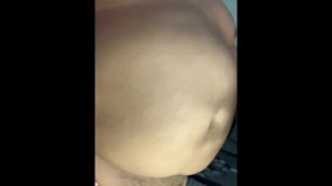 Gainer men bloating his belly