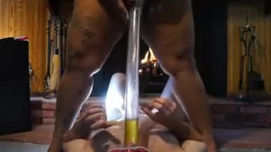 bbw peeing down tube into mouth of hubby