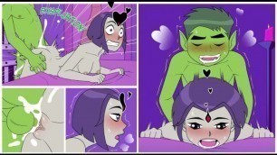 Teen Titans - Raven needs Beast Boy to have an orgasm