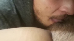 Licking pussy upclose