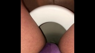 Trans Woman Pees Through Panties Into Toilet