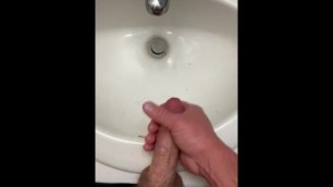 Hungover cuming in sink