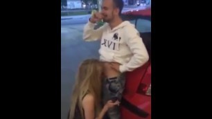 I lose a bet and have to blowjob my bf's friend on public