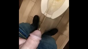 Pissing in a public stall