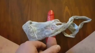 Cumming on my flatmates dildo and panties