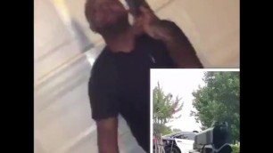 black guy sticks gun up his ass