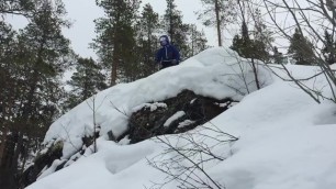 Fucking sick drop on skis