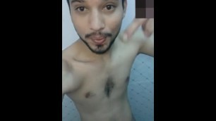 Indian young  man​ very  horny  cum show