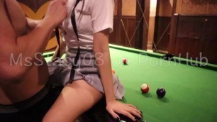 Pinay Teen Student Gets Fucked on the Rooftop Billiard