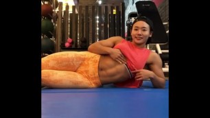 Korean Fitgirl cute and sexiest abs