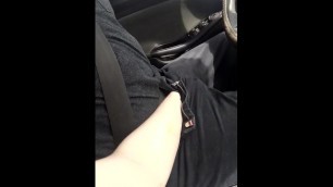Giving my boyfriend driving lessons - real risky public highway handjob