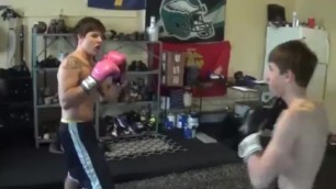 Boxing Jock dominates Twink (Low Blows)