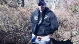 Hot Totally Straight Hesitant Redneck in woods needs cash cums