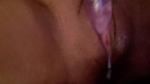 Close up of Wet Hot Pussy Dripping Cum