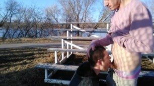 Public peeing and blowjob with boyfriend