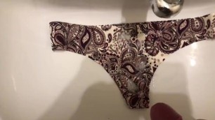 Cum on wife panties