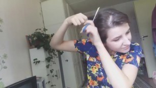 Cute Girl Shaves Her Head