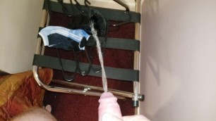 Massive piss in the hotel room (Furniture, curtain, wall, clothes, carpet)