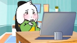 Asriel watches porn for the first time and CUMS HARD!