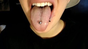 Piercings Lip Tongue Showing My Long Delicious Tongue