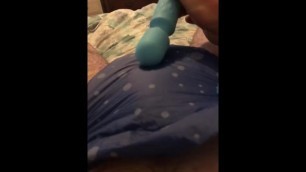 Young diaper lover vibrates himself until he cums