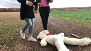 Sneakers rag doll trampling