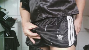 I love spit on satin clothes like nylon soccer vintage shorts