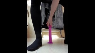 Crossdresser Ass in Sexy Tights Destroyed by Dildo