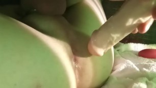 Anal and dildo close up masturbation
