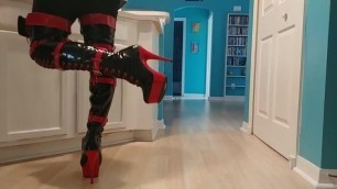 A Quick Walk In My Pleaser Thigh High Boots