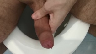 Toilet with a morning erection 01