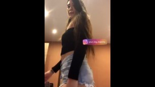 Super hot russian teen shows huge ass bigo live