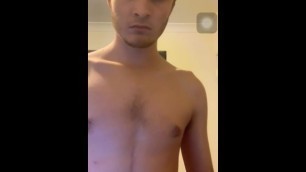 SKINNY WHITE ANOREXIC BOYS FLEXES MUSCLES TO FRIEND ON SNAPCHAT