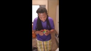 Intelligent Black Man Solves Rubik's Cube And Also Graduates College