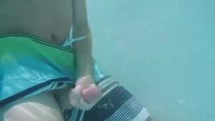 teen cumming underwater