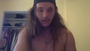 Sexy webcam of long haired guy with a nice ass and dick(ASSPLAY)(NO CUM)