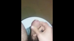 002 Italian guy wanking his wet uncut cock until he cums